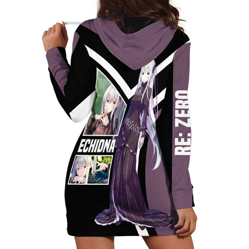 Enchidna Re:Zero Hoodie Dress with Elegant Pose and Mystical Fantasy Design - The Mazicc