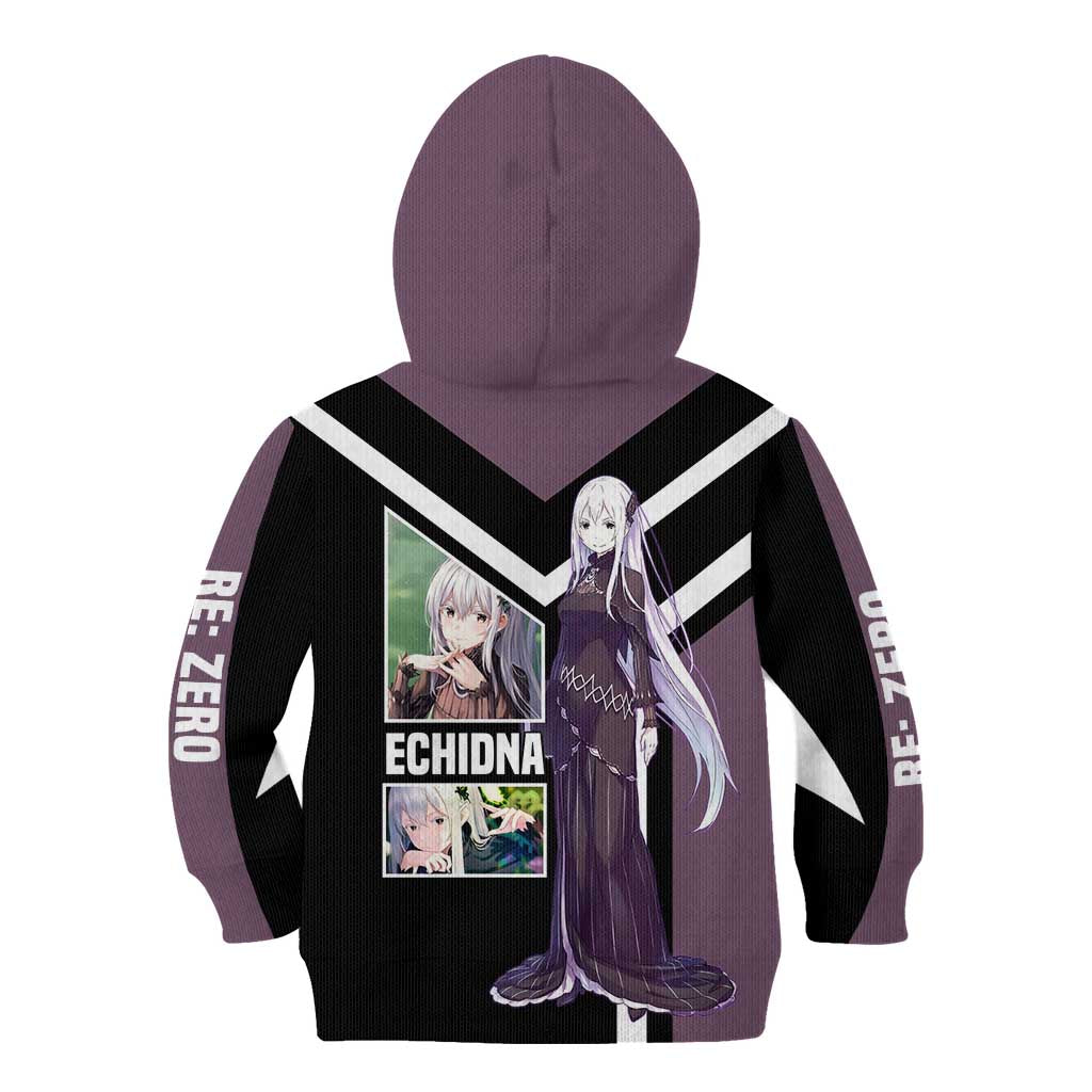 Enchidna Re:Zero Kid Hoodie with Elegant Pose and Mystical Fantasy Design - The Mazicc