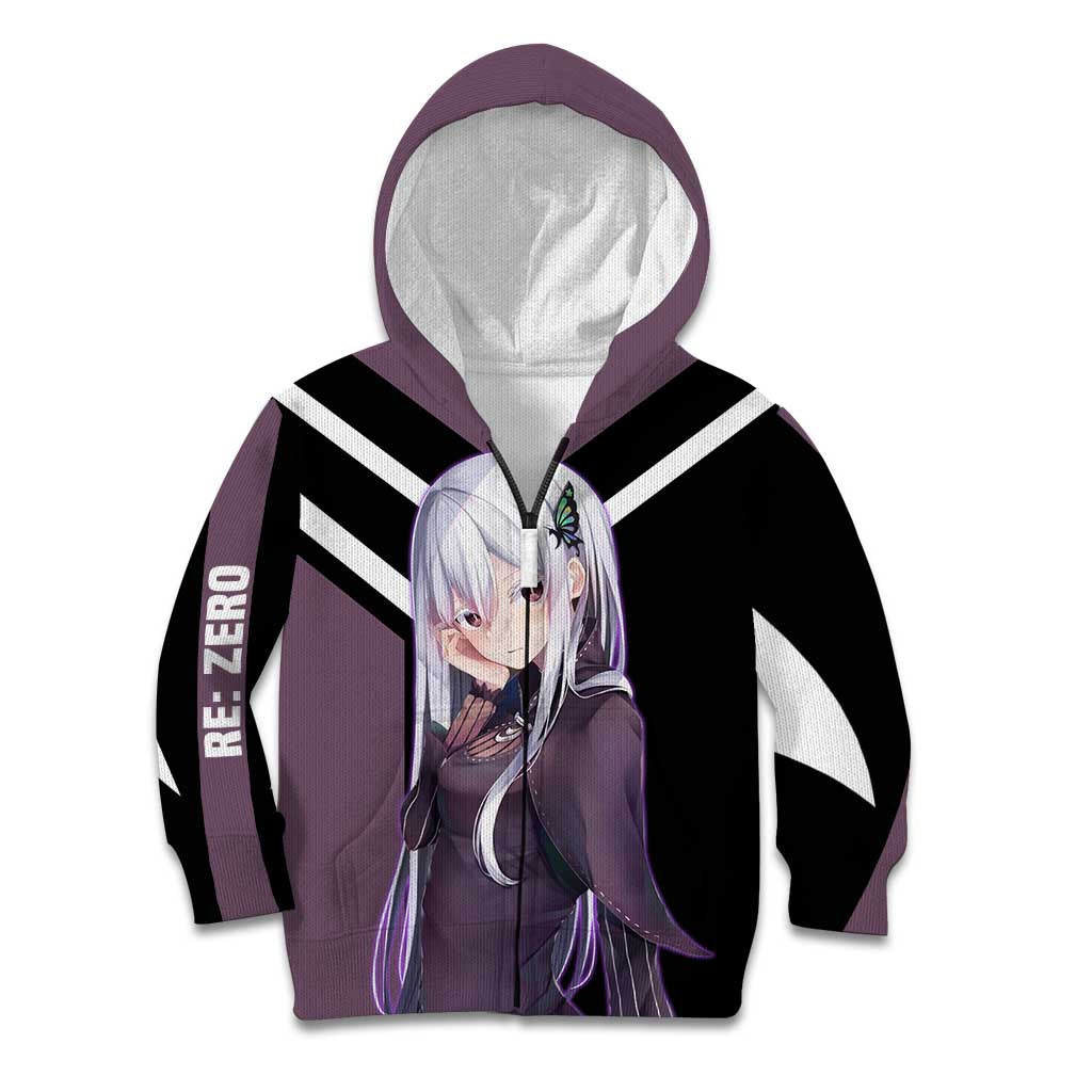 Enchidna Re:Zero Kid Hoodie with Elegant Pose and Mystical Fantasy Design - The Mazicc