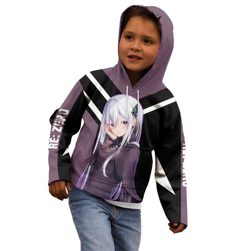 Enchidna Re:Zero Kid Hoodie with Elegant Pose and Mystical Fantasy Design - The Mazicc