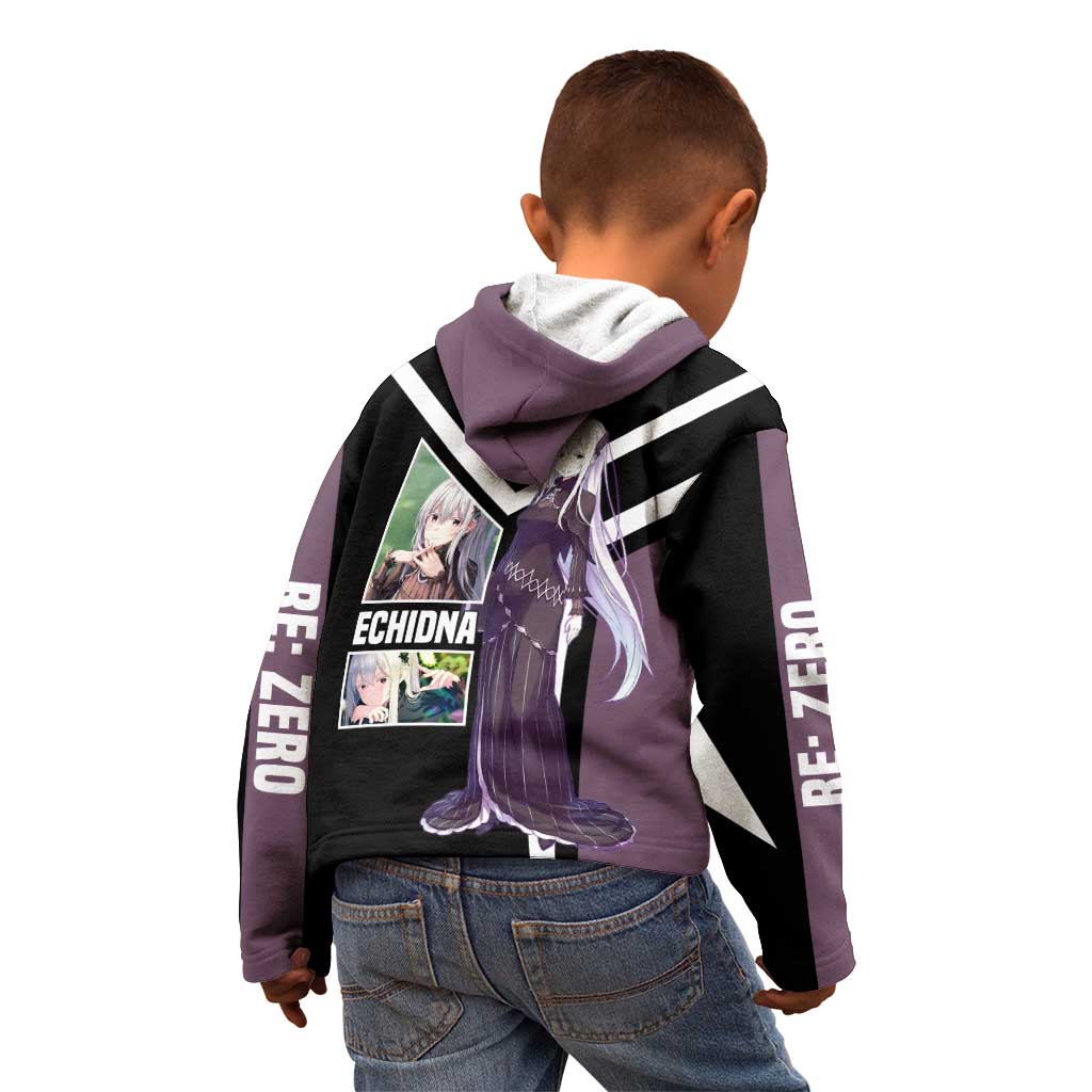 Enchidna Re:Zero Kid Hoodie with Elegant Pose and Mystical Fantasy Design - The Mazicc