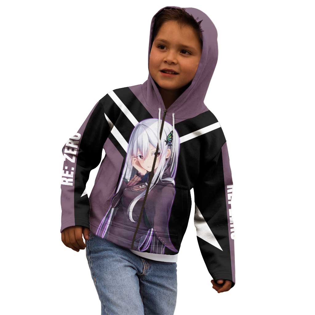 Enchidna Re:Zero Kid Hoodie with Elegant Pose and Mystical Fantasy Design - The Mazicc
