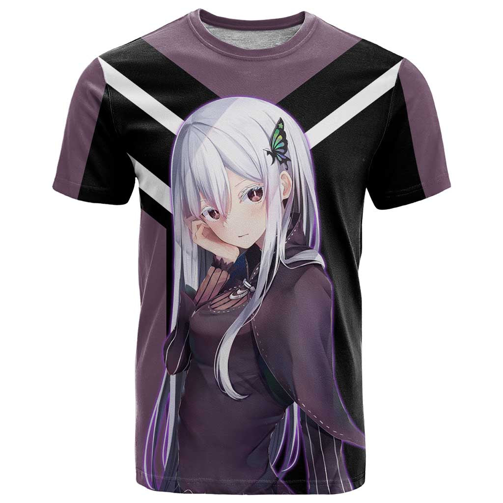Enchidna Re:Zero T Shirt with Elegant Pose and Mystical Fantasy Design - The Mazicc