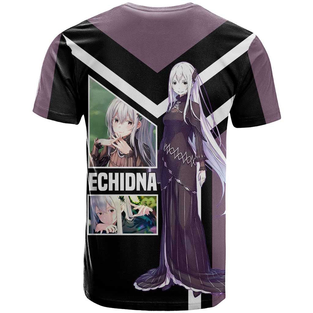 Enchidna Re:Zero T Shirt with Elegant Pose and Mystical Fantasy Design - The Mazicc