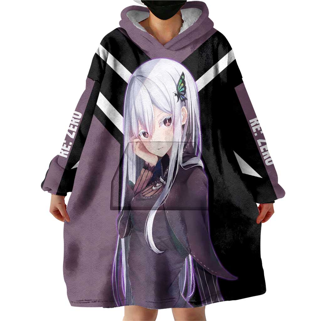 Enchidna Re:Zero Wearable Blanket Hoodie with Elegant Pose and Mystical Fantasy Design - The Mazicc