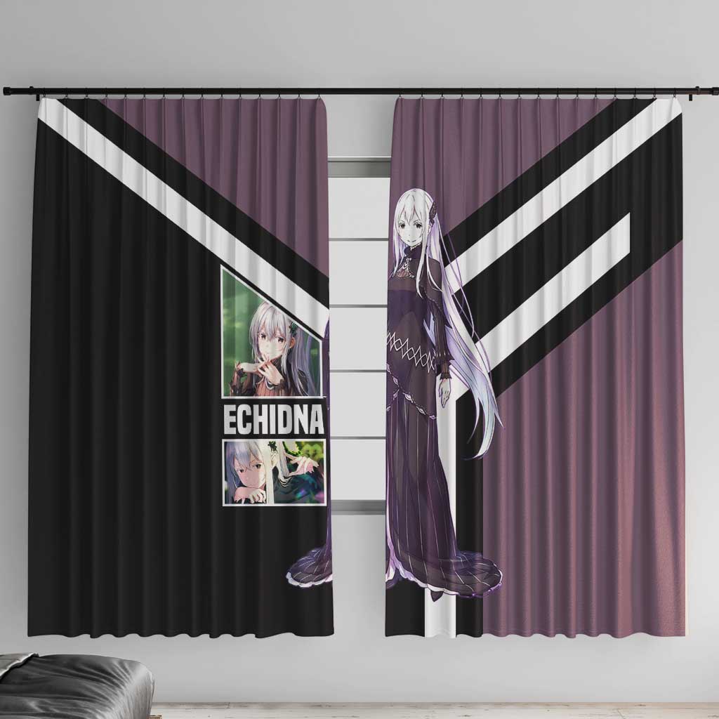 Enchidna Re:Zero Window Curtain with Elegant Pose and Mystical Fantasy Design - The Mazicc