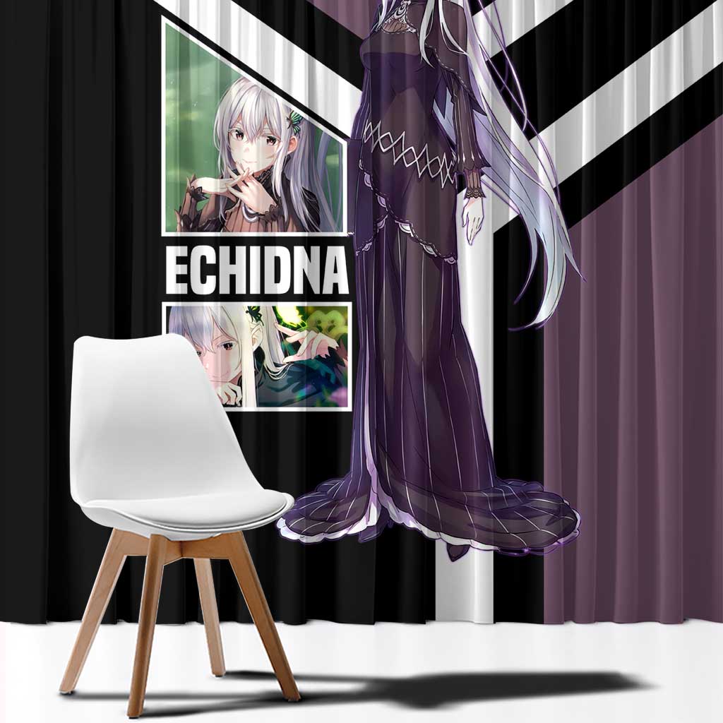 Enchidna Re:Zero Window Curtain with Elegant Pose and Mystical Fantasy Design - The Mazicc