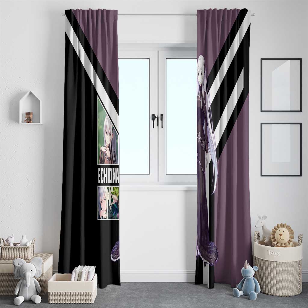 Enchidna Re:Zero Window Curtain with Elegant Pose and Mystical Fantasy Design - The Mazicc