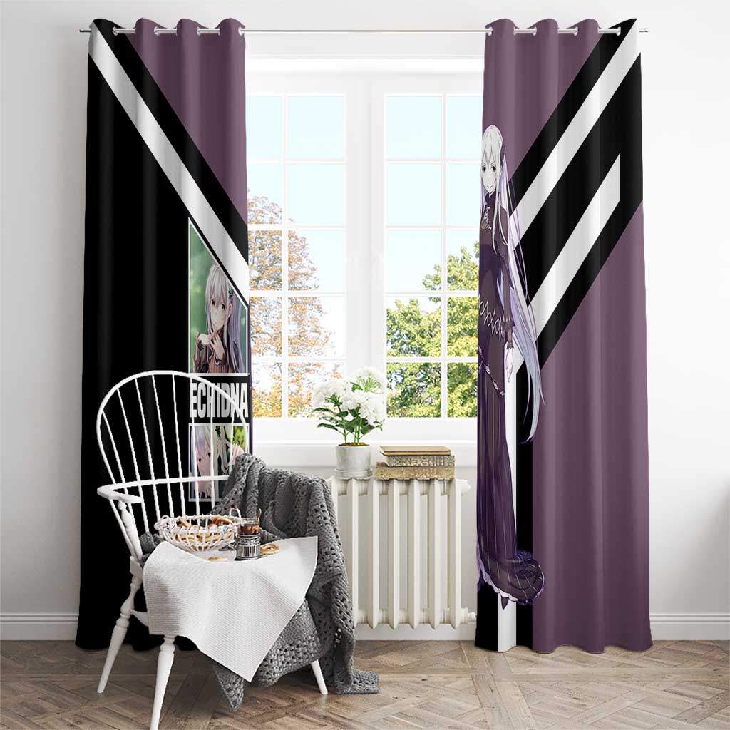 Enchidna Re:Zero Window Curtain with Elegant Pose and Mystical Fantasy Design - The Mazicc