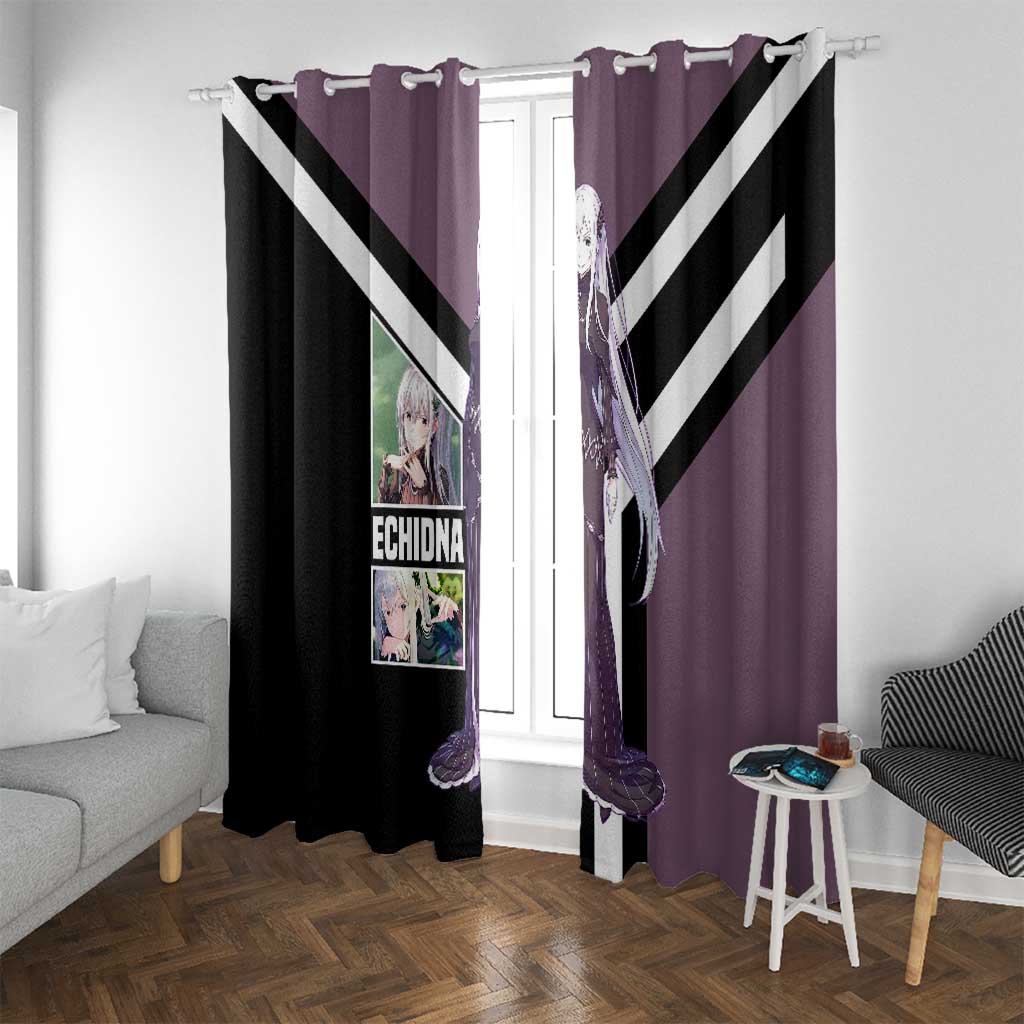 Enchidna Re:Zero Window Curtain with Elegant Pose and Mystical Fantasy Design - The Mazicc