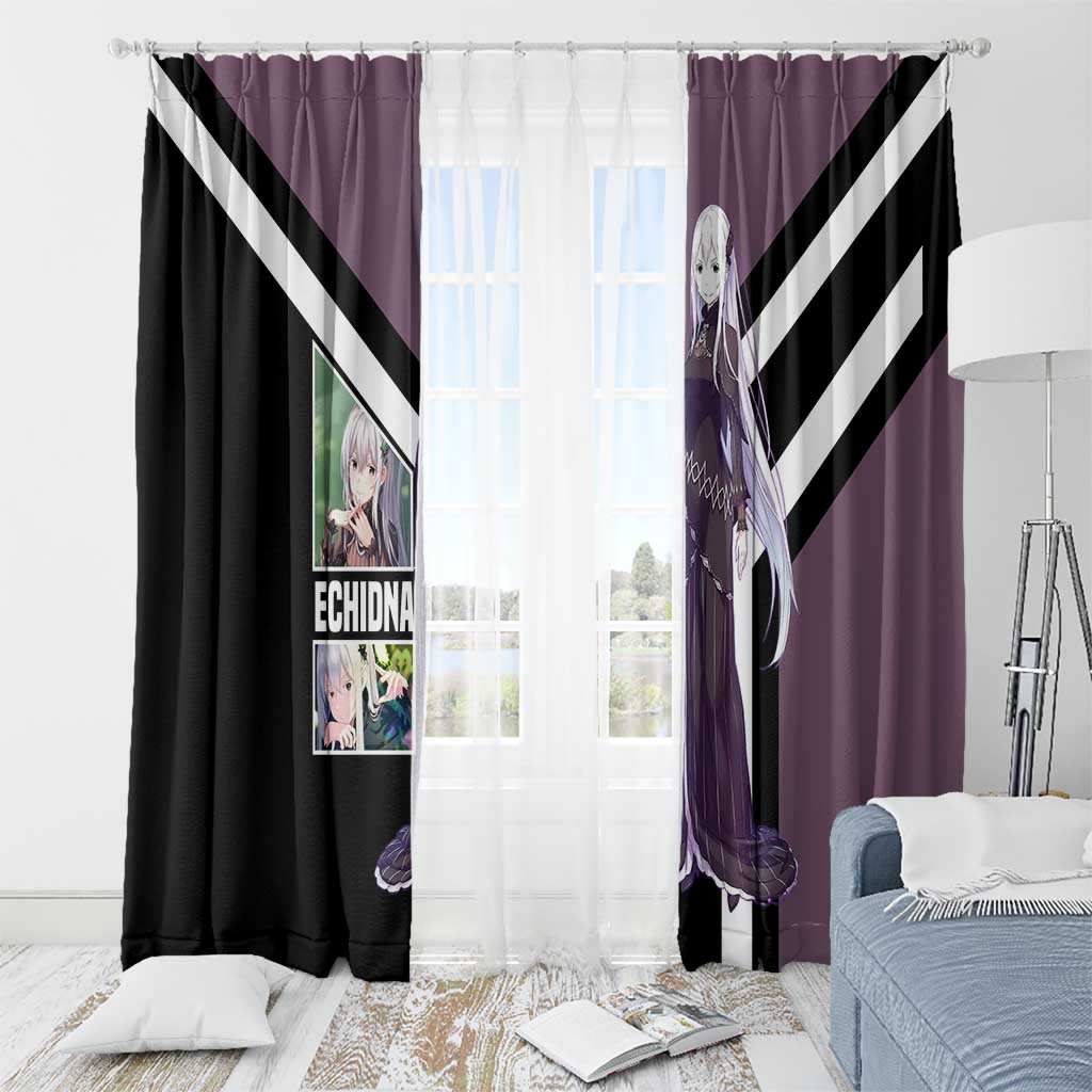 Enchidna Re:Zero Window Curtain with Elegant Pose and Mystical Fantasy Design - The Mazicc