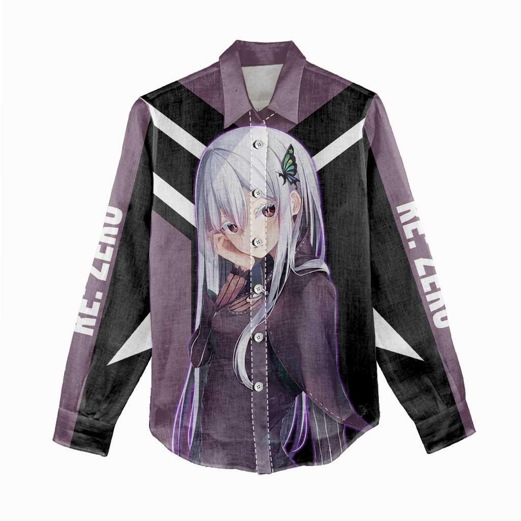 Enchidna Re:Zero Women Casual Shirt with Elegant Pose and Mystical Fantasy Design - The Mazicc