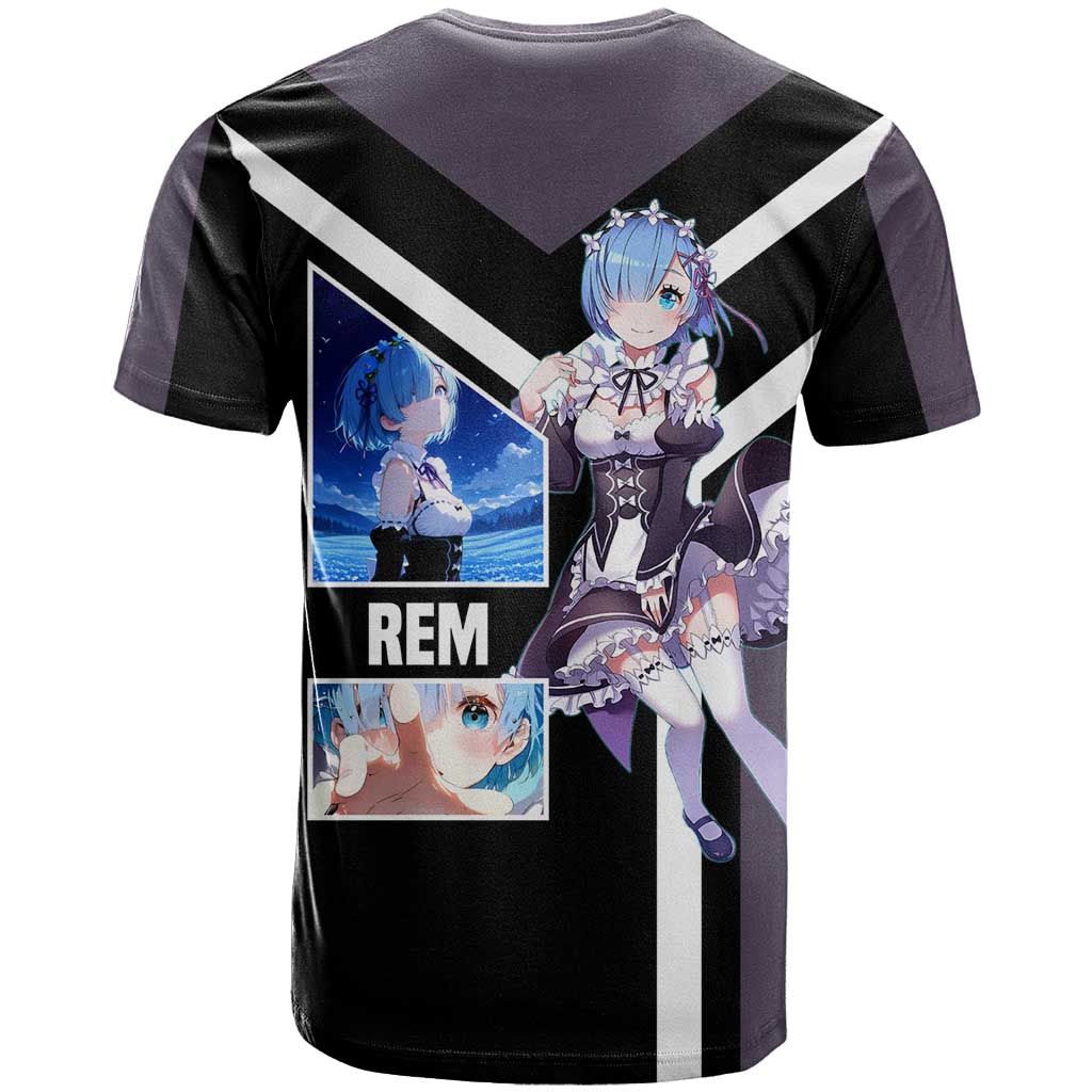 Rem Re:Zero T Shirt with Maid Outfit and Loyal Battle Pose Design - The Mazicc