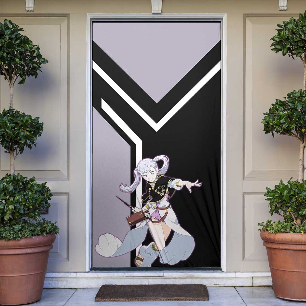 Noelle Silva Black Clover Door Cover with Water Magic Pose and Elegant Battle Design - The Mazicc
