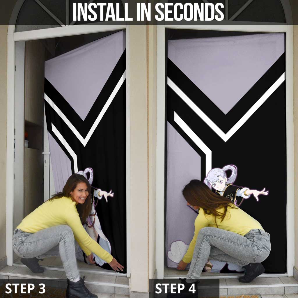 Noelle Silva Black Clover Door Cover with Water Magic Pose and Elegant Battle Design - The Mazicc