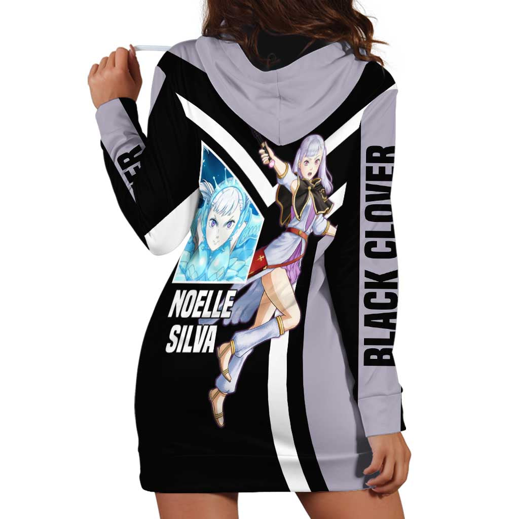 Noelle Silva Black Clover Hoodie Dress with Water Magic Pose and Elegant Battle Design - The Mazicc