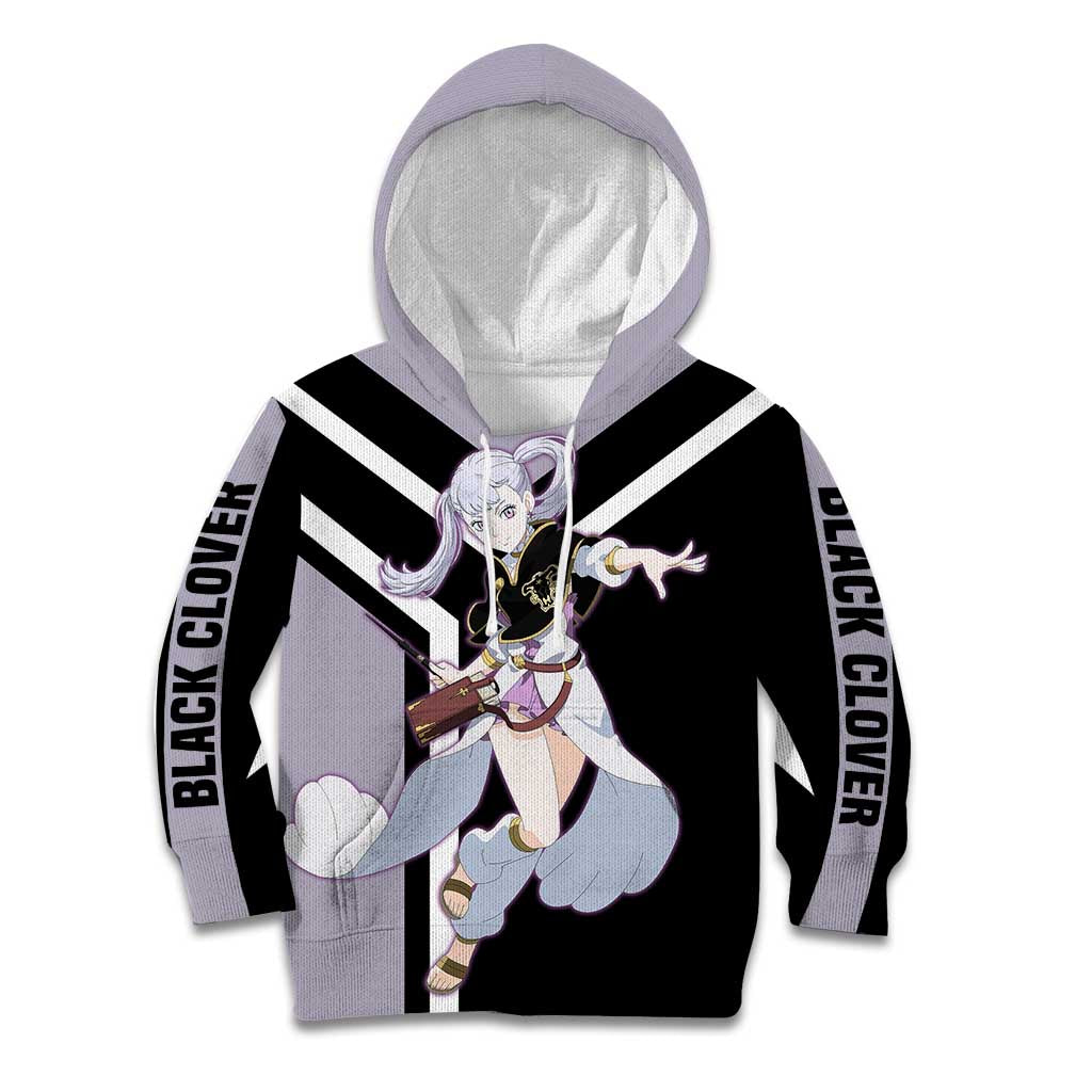 Noelle Silva Black Clover Kid Hoodie with Water Magic Pose and Elegant Battle Design - The Mazicc