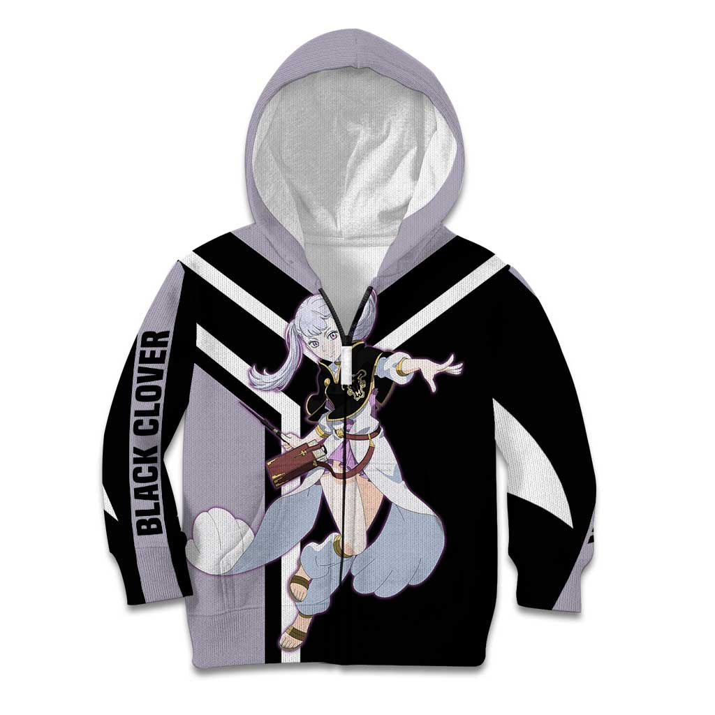 Noelle Silva Black Clover Kid Hoodie with Water Magic Pose and Elegant Battle Design - The Mazicc