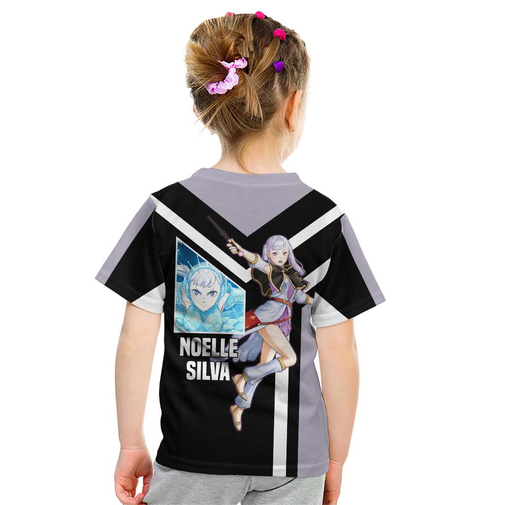 Noelle Silva Black Clover Kid T Shirt with Water Magic Pose and Elegant Battle Design - The Mazicc