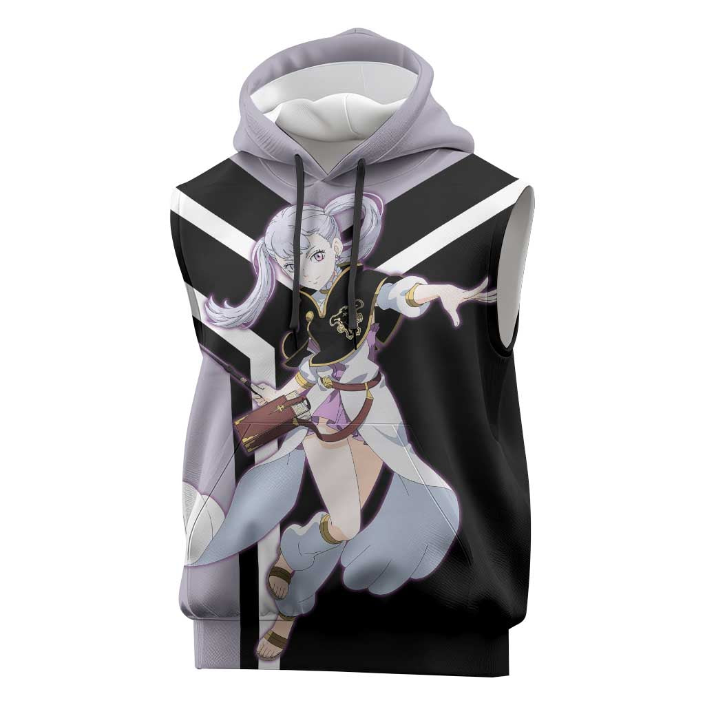 Noelle Silva Black Clover Sleeveless Hoodie with Water Magic Pose and Elegant Battle Design - The Mazicc