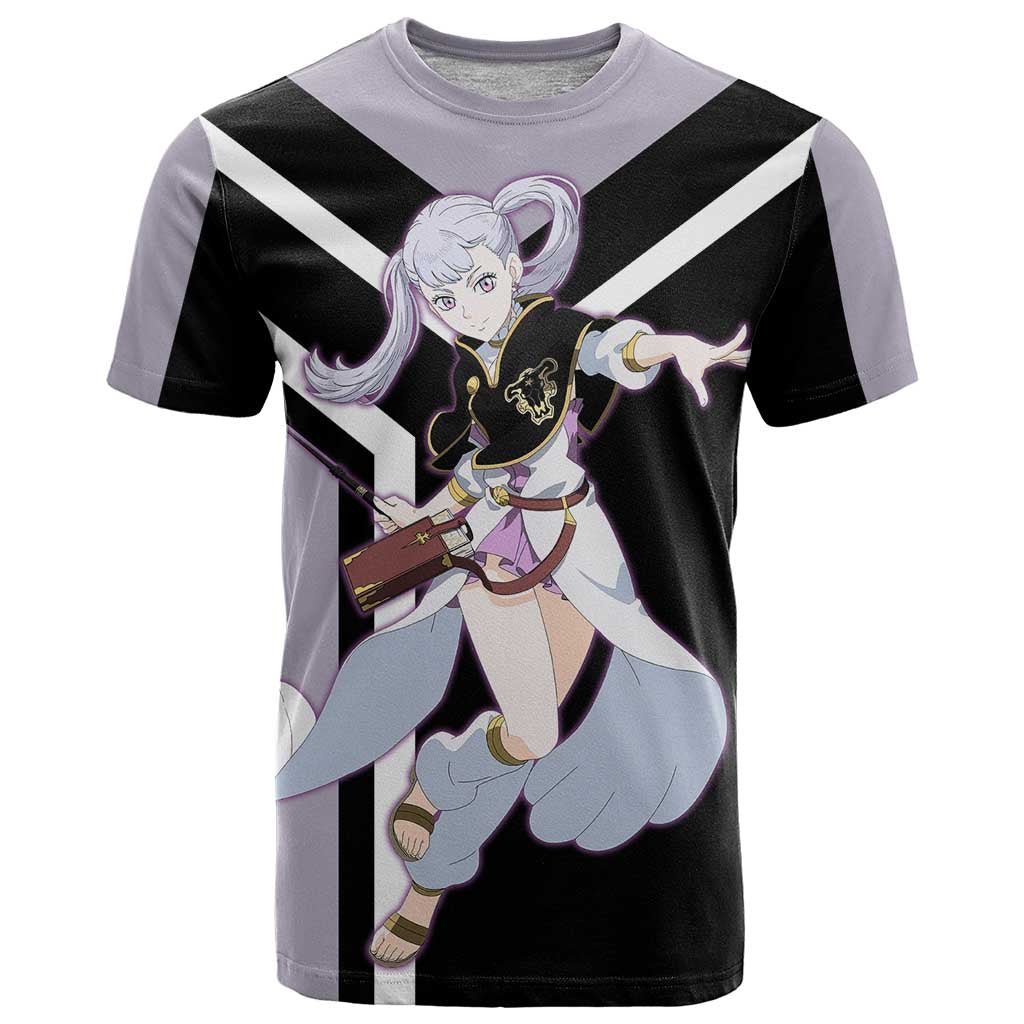 Noelle Silva Black Clover T Shirt with Water Magic Pose and Elegant Battle Design - The Mazicc