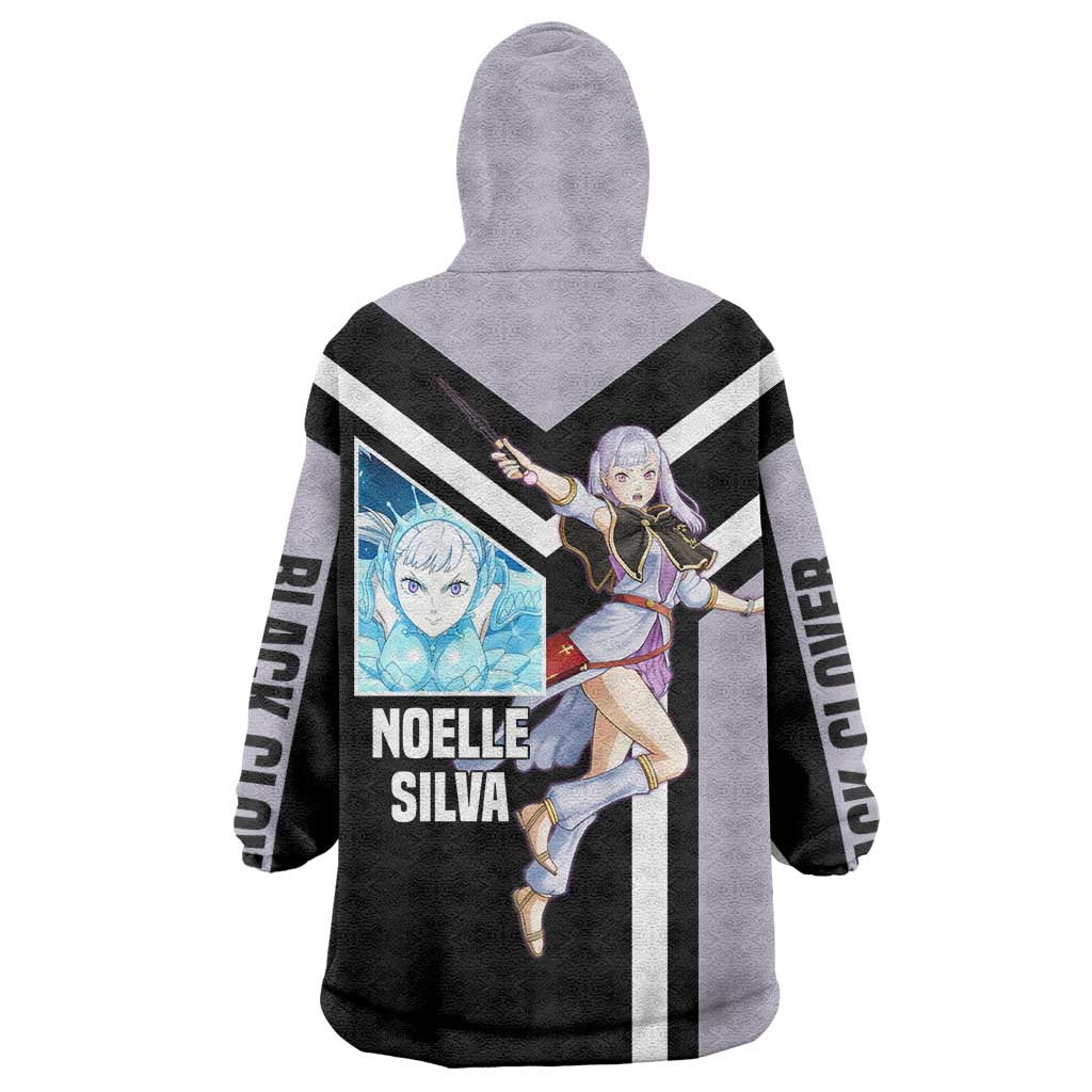 Noelle Silva Black Clover Wearable Blanket Hoodie with Water Magic Pose and Elegant Battle Design - The Mazicc