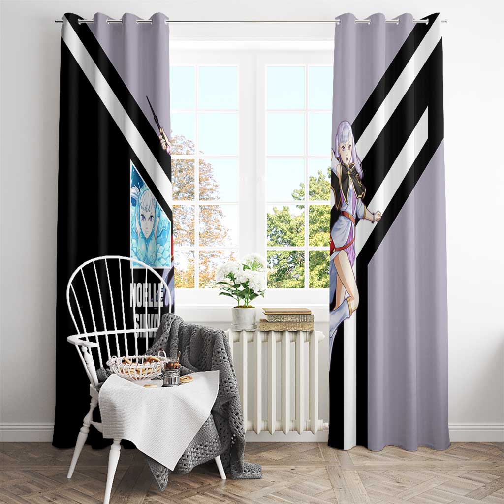 Noelle Silva Black Clover Window Curtain with Water Magic Pose and Elegant Battle Design - The Mazicc