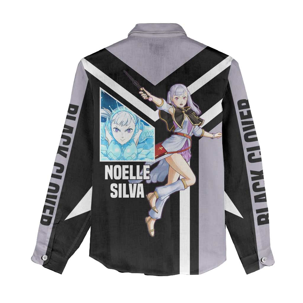 Noelle Silva Black Clover Women Casual Shirt with Water Magic Pose and Elegant Battle Design - The Mazicc