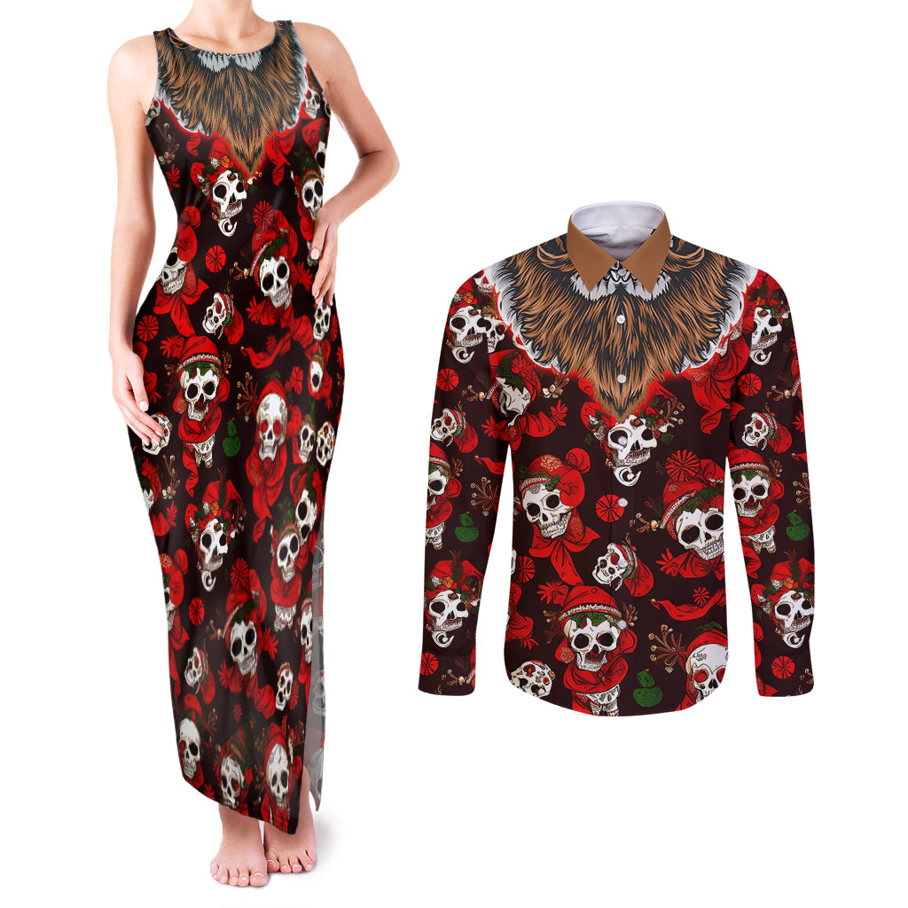 christmas-skull-couples-matching-tank-maxi-dress-and-long-sleeve-button-shirts-when-youre-dead-inside-but-its-christmas
