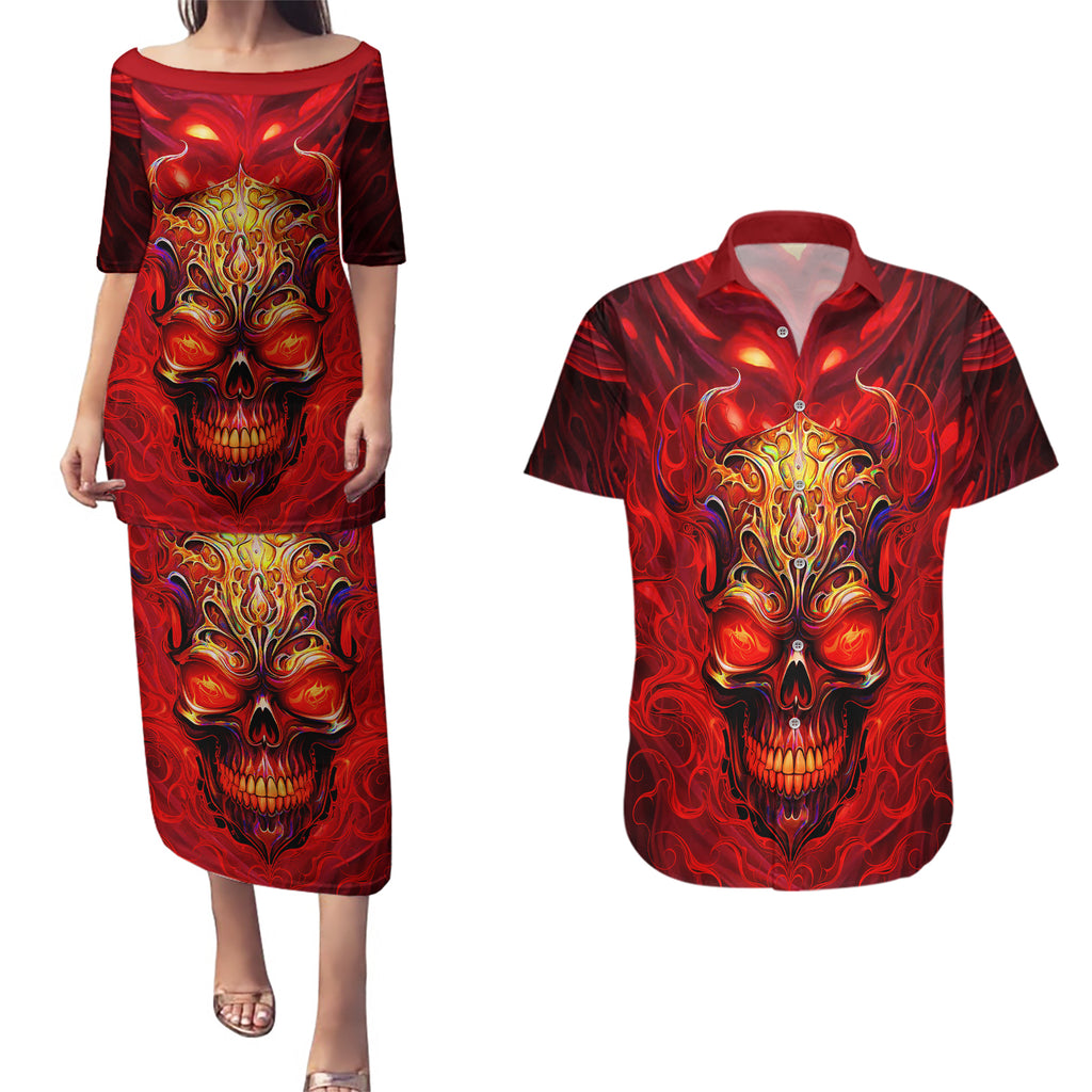 when-is-was-born-the-devil-couples-matching-puletasi-dress-and-hawaiian-shirt