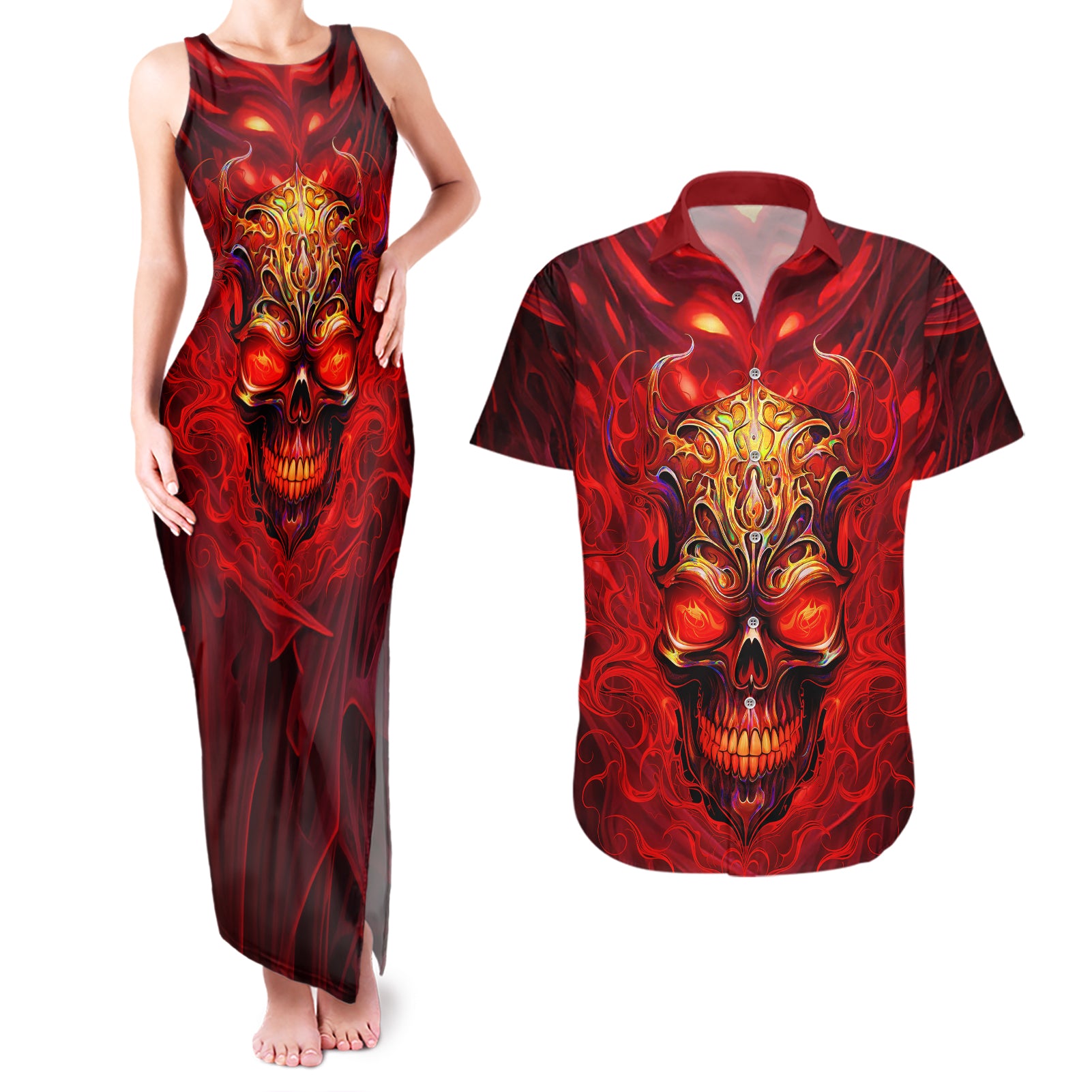 when-is-was-born-the-devil-couples-matching-tank-maxi-dress-and-hawaiian-shirt