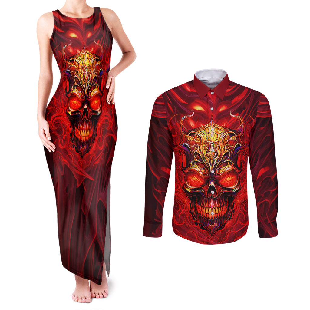 when-is-was-born-the-devil-couples-matching-tank-maxi-dress-and-long-sleeve-button-shirts