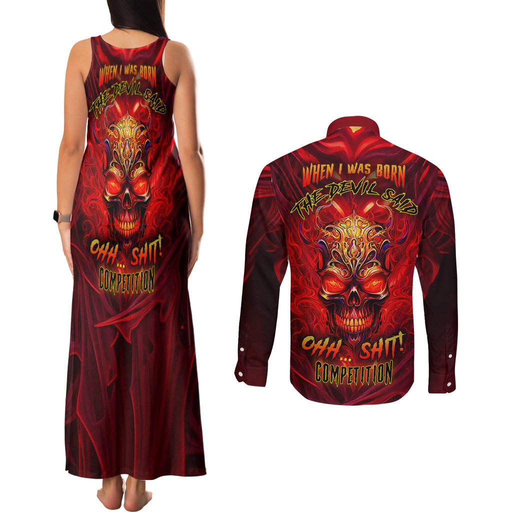 when-is-was-born-the-devil-couples-matching-tank-maxi-dress-and-long-sleeve-button-shirts