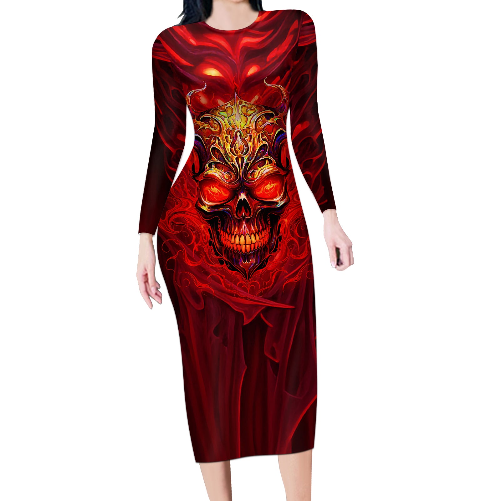 when-is-was-born-the-devil-long-sleeve-bodycon-dress