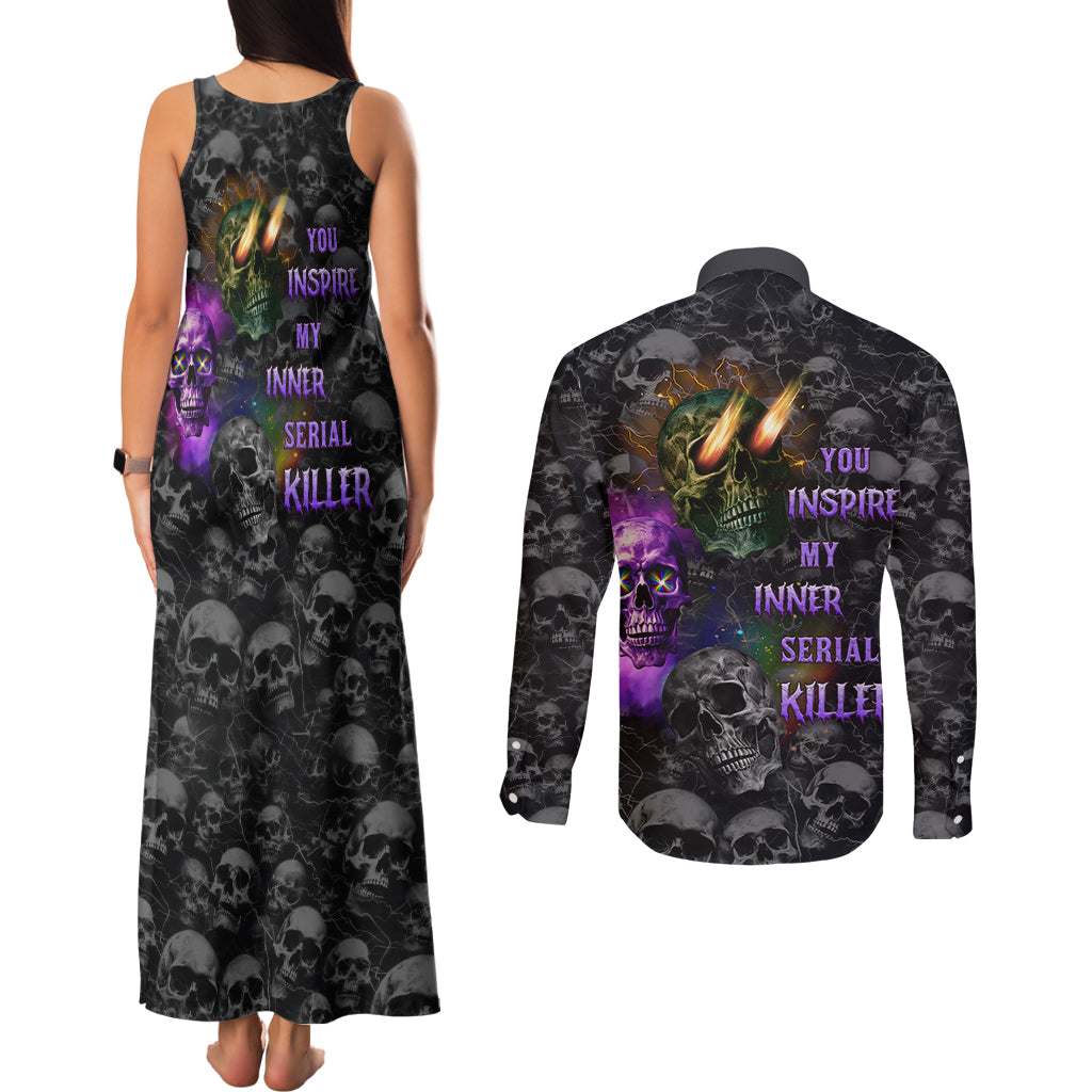 you-inspire-my-inner-serial-killer-couples-matching-tank-maxi-dress-and-long-sleeve-button-shirts