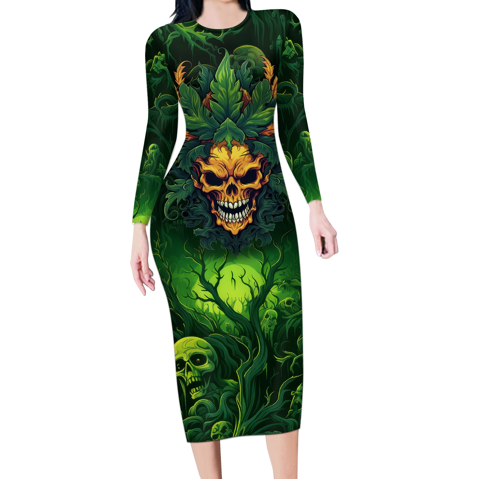 i-cant-go-to-hell-the-devil-still-has-a-restraining-order-against-me-long-sleeve-bodycon-dress