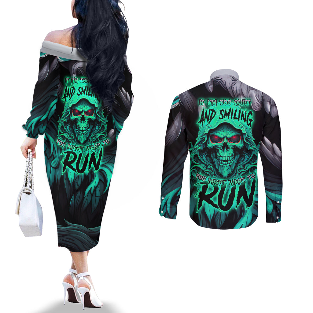 if-im-too-quiet-and-smiling-you-might-want-to-couples-matching-off-the-shoulder-long-sleeve-dress-and-long-sleeve-button-shirts