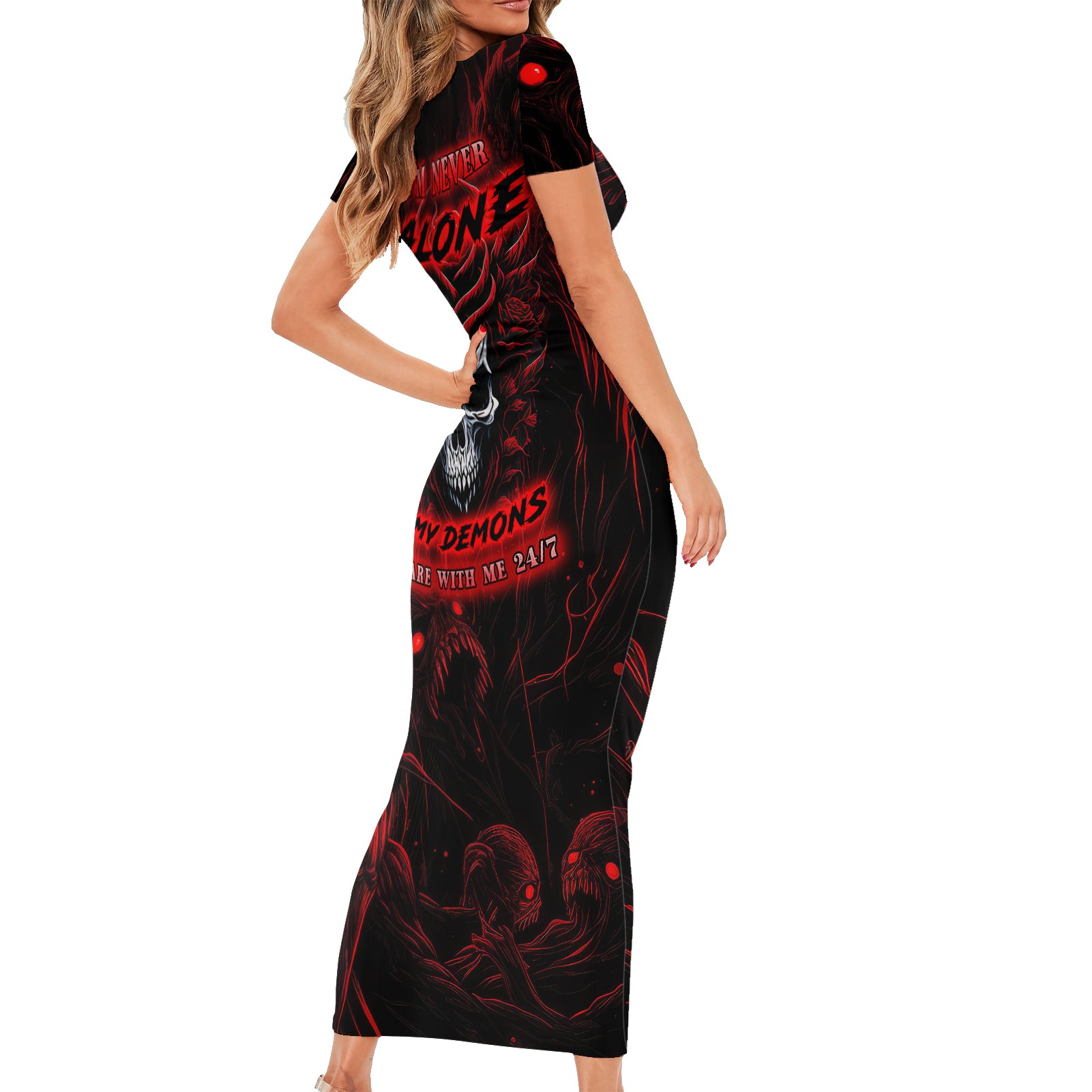 im-never-alone-my-demon-are-with-me-247-short-sleeve-bodycon-dress