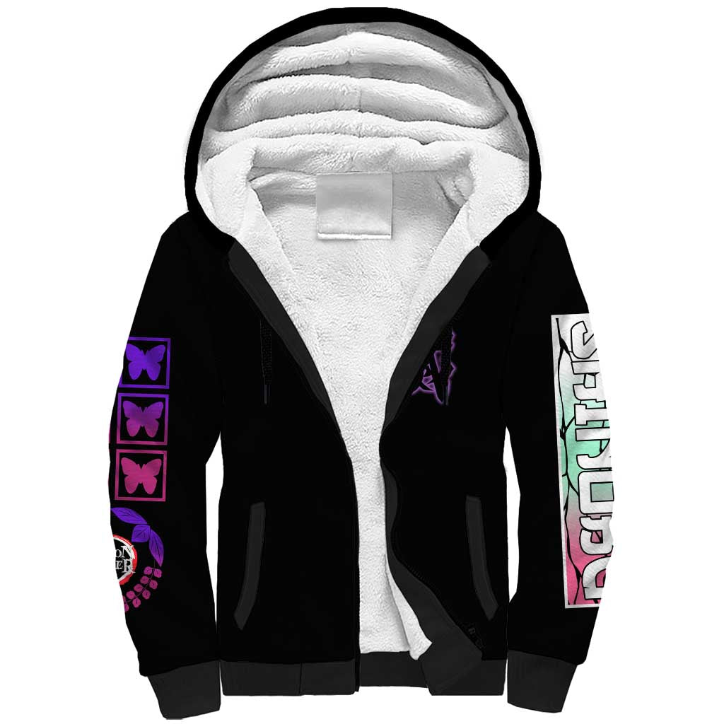 Shinobu Kocho V2 Demon Slayer Sherpa Hoodie Anime Style