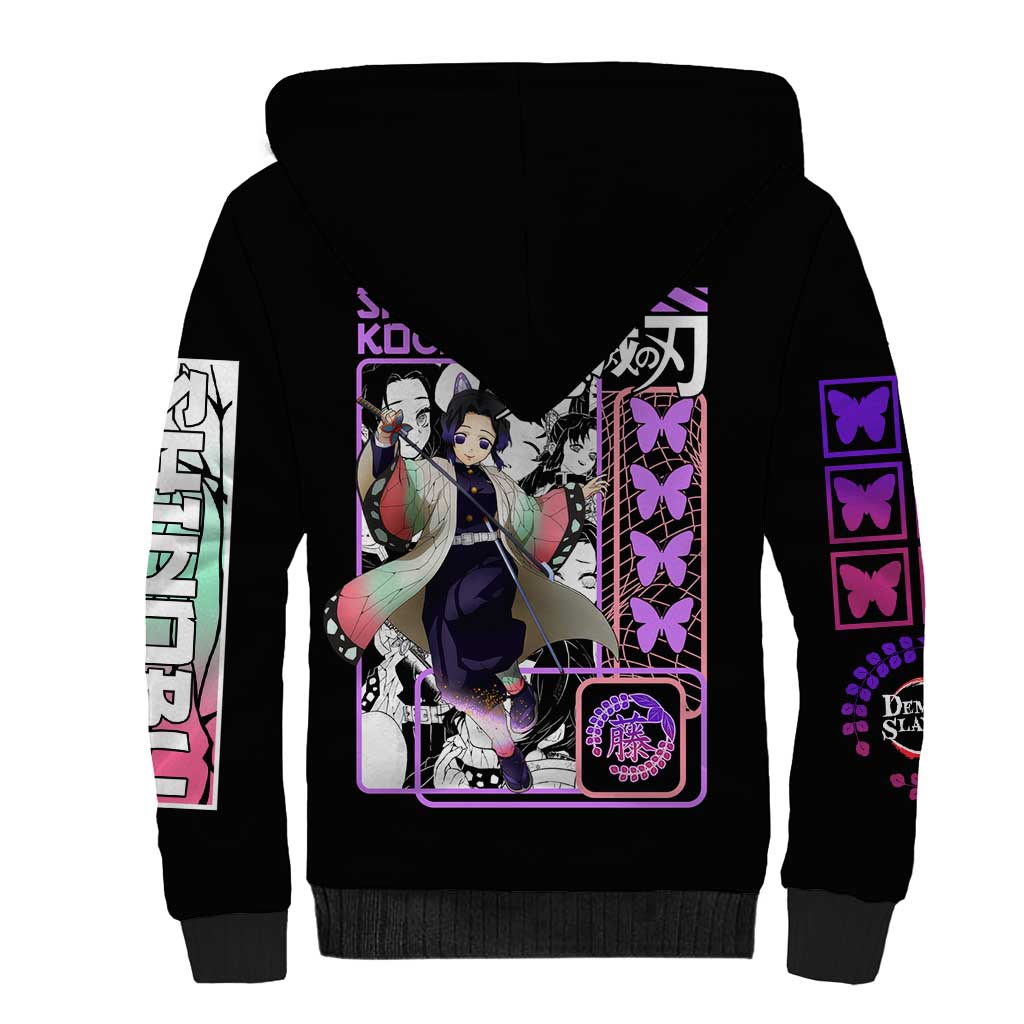 Shinobu Kocho V2 Demon Slayer Sherpa Hoodie Anime Style