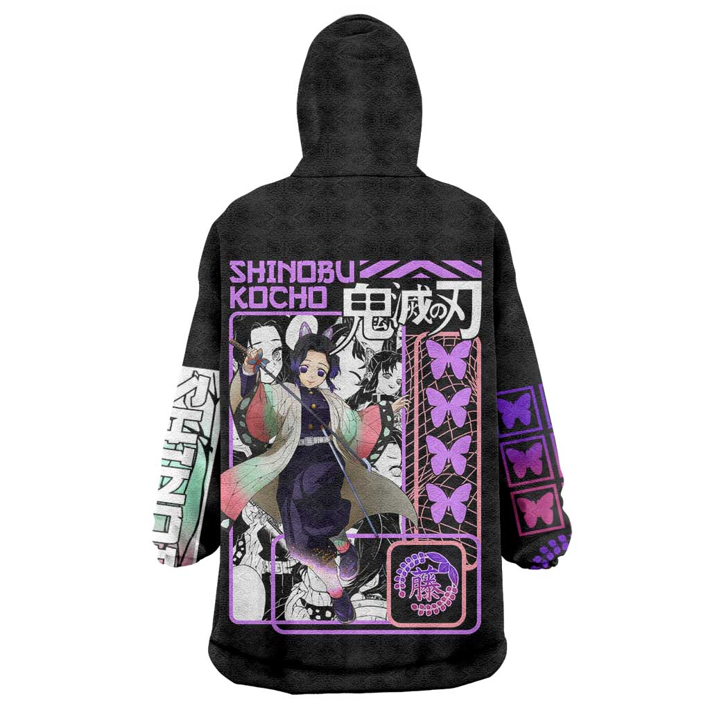 Shinobu Kocho V2 Demon Slayer Wearable Blanket Hoodie Anime Style