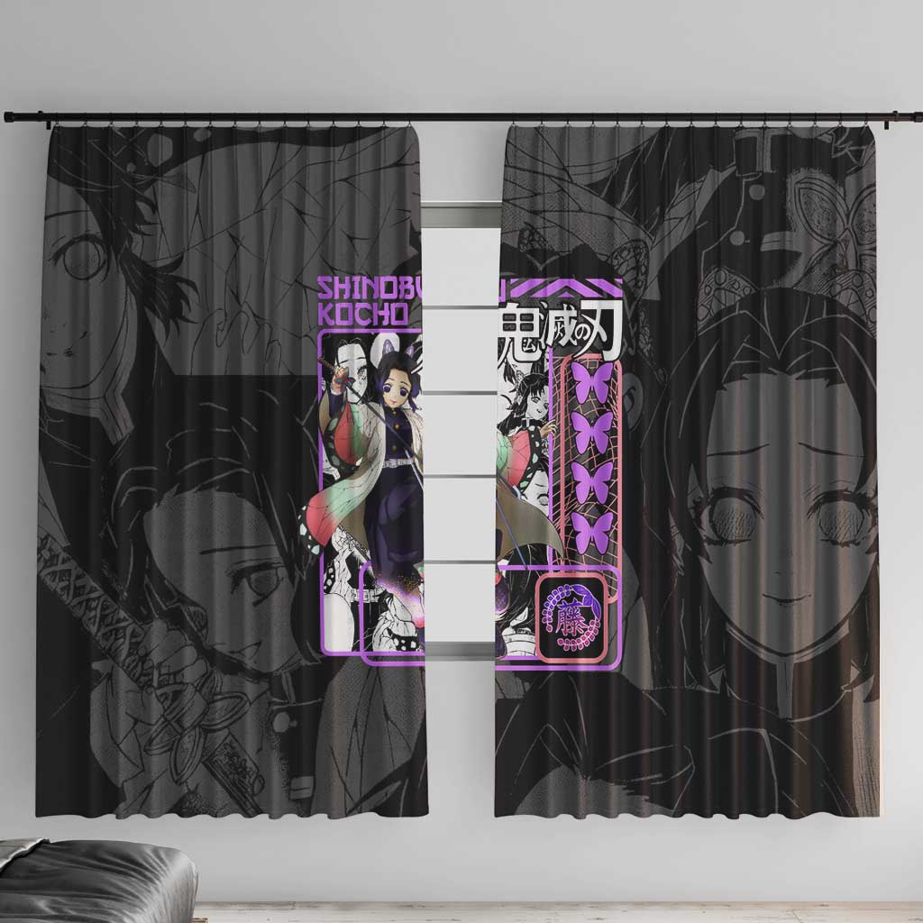 Shinobu Kocho V2 Demon Slayer Window Curtain Anime Style
