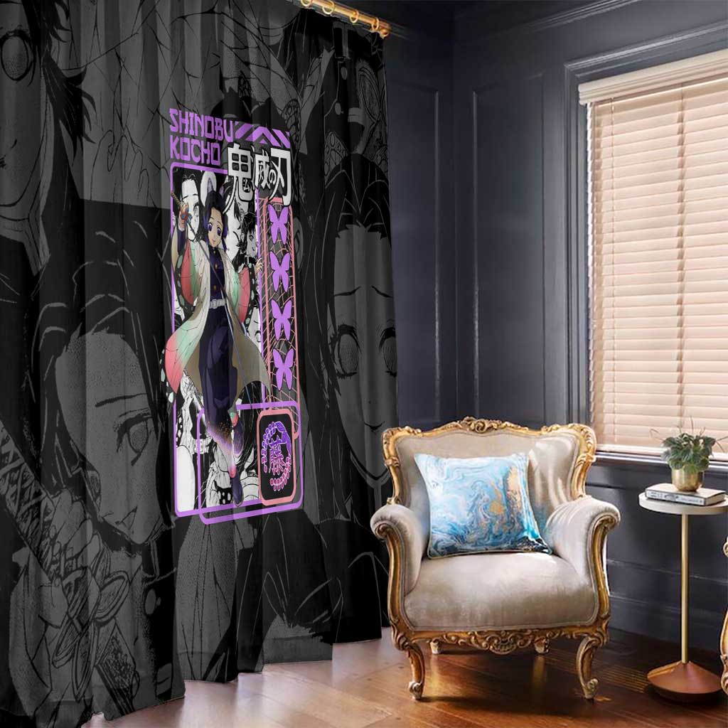 Shinobu Kocho V2 Demon Slayer Window Curtain Anime Style