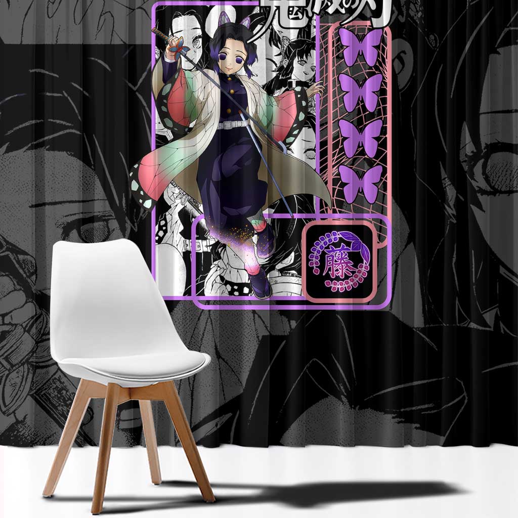 Shinobu Kocho V2 Demon Slayer Window Curtain Anime Style