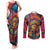 Trippy Naruto Couples Matching Tank Maxi Dress and Long Sleeve Button Shirt Anime Mix Trippy Style