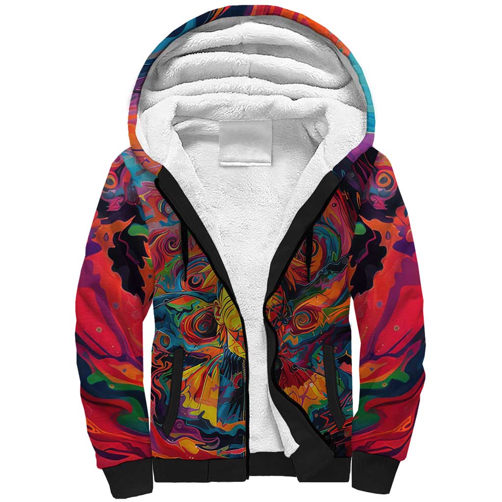 Trippy Naruto Sherpa Hoodie Anime Mix Trippy Style
