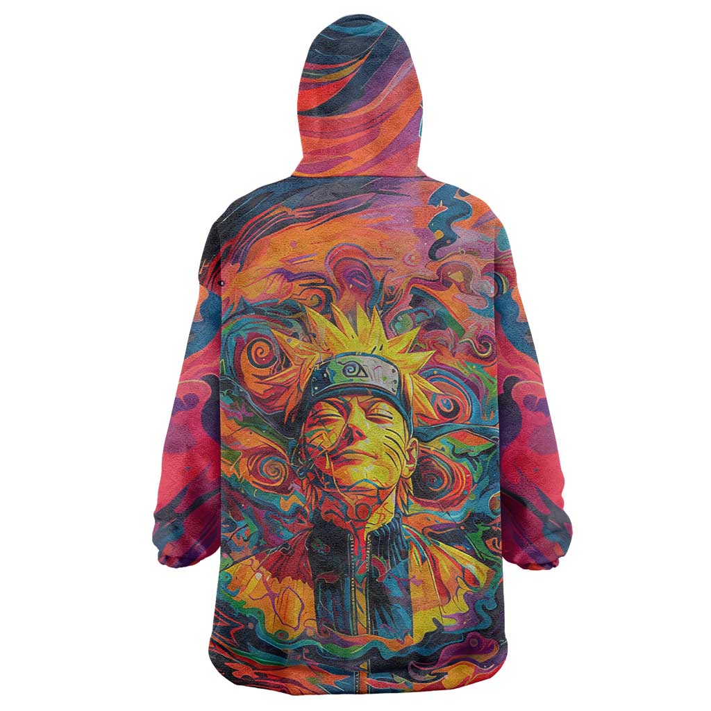 Trippy Naruto Wearable Blanket Hoodie Anime Mix Trippy Style