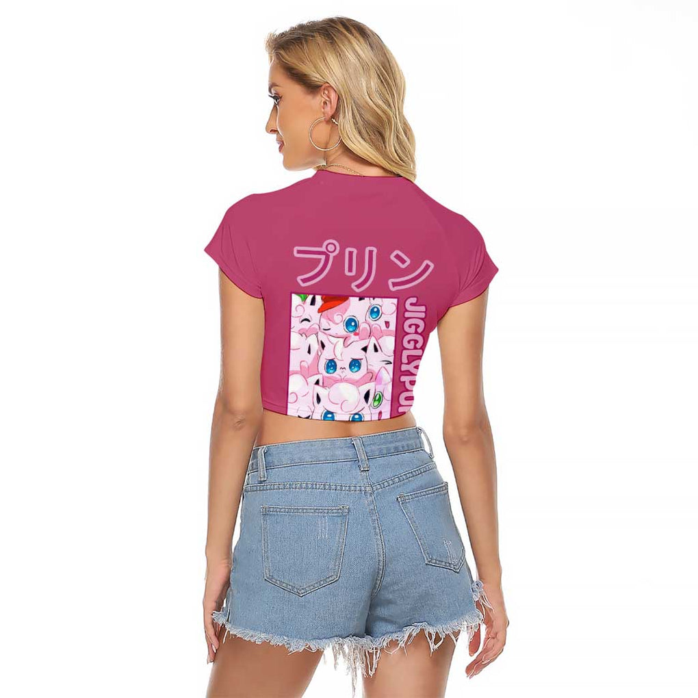 Jigglypuff -  Poke Raglan Cropped T Shirt Anime Style