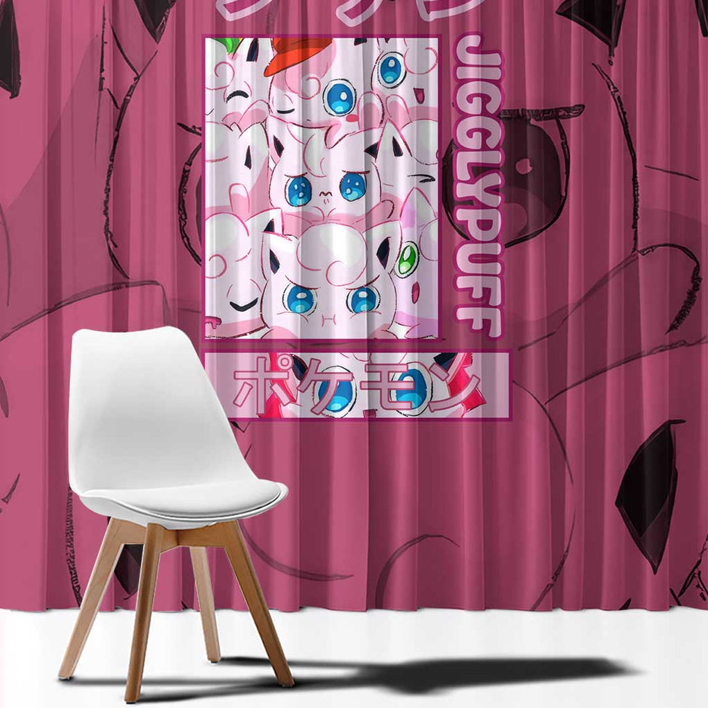 Jigglypuff -  Poke Window Curtain Anime Style