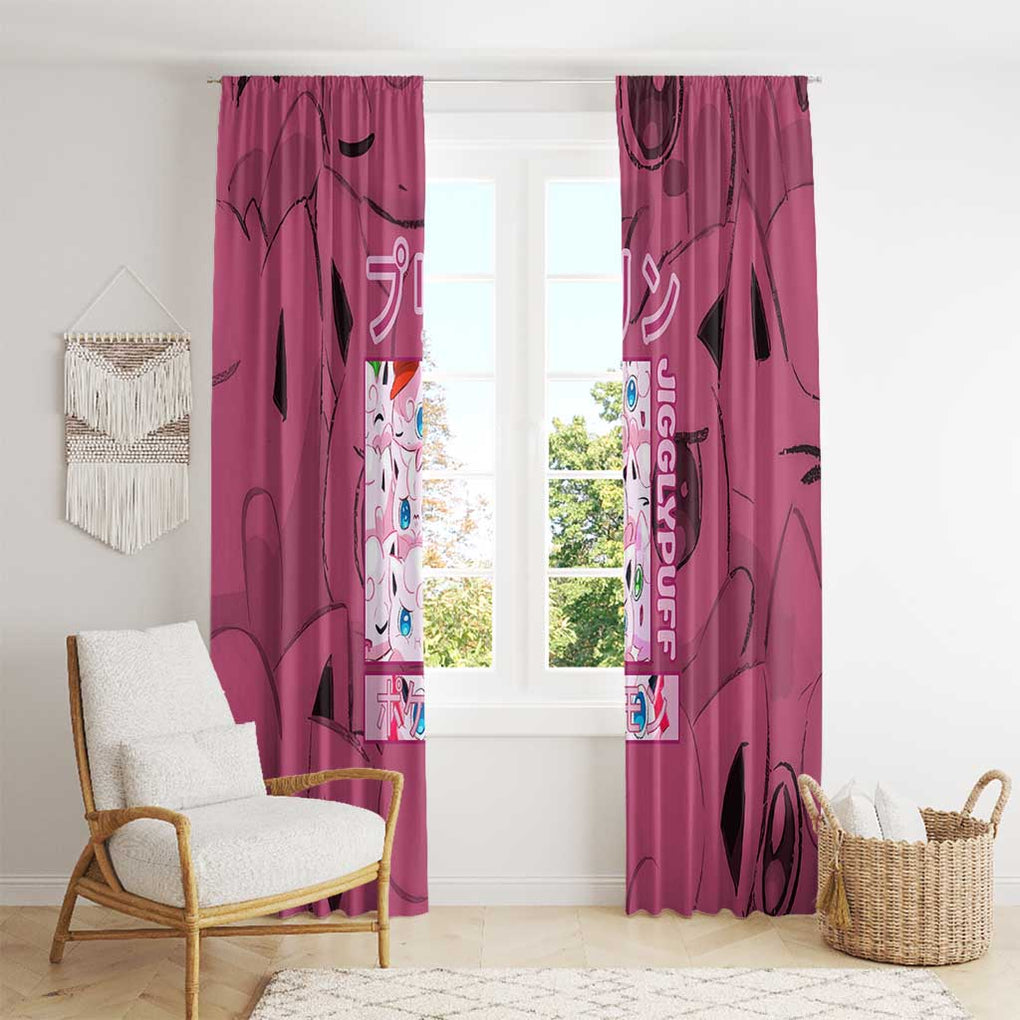 Jigglypuff -  Poke Window Curtain Anime Style